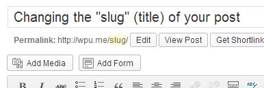 The "slug" of your title, the URL