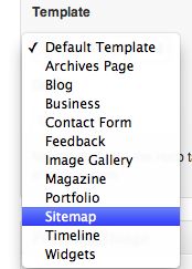 Just choose the Sitemap from the dropdown in a page. 